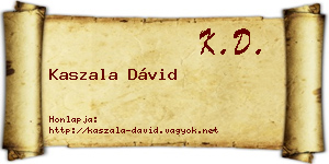 Kaszala Dávid névjegykártya